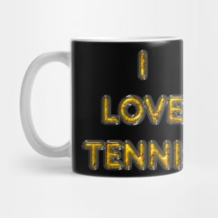 I Love Tennis - Yellow Mug